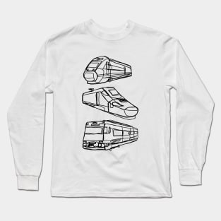 Railway rails train train driving love trains train driver high speed trains locomotive Long Sleeve T-Shirt